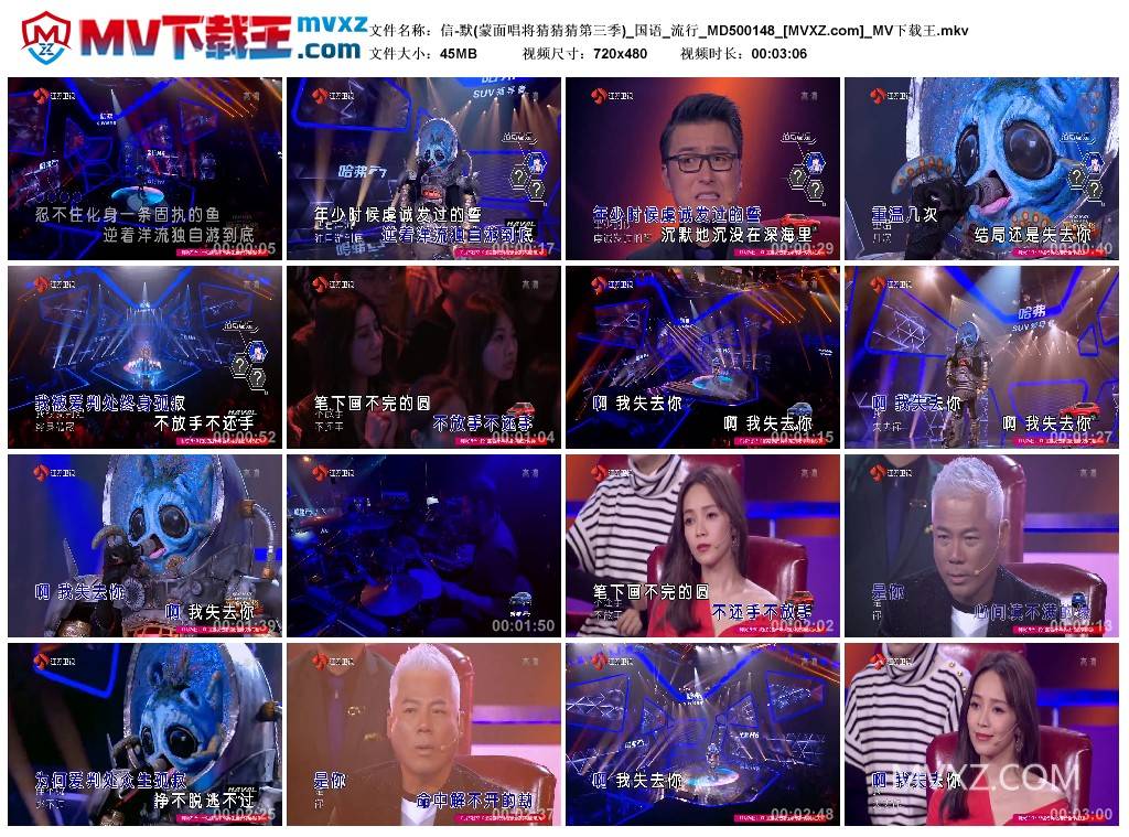 信-默(蒙面唱将猜猜猜第三季)_国语_流行_MD500148